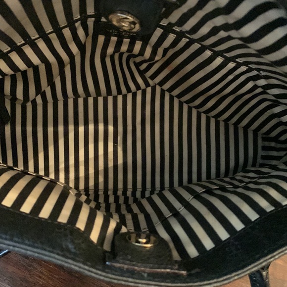 Kate Spade ♠️ Black Pebble Leather Satchel with Shoulder Strap - Picture 9 of 12